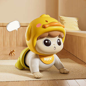 Poupée rampante d'éducation précoce pour bébés jouet apaisant de musique électrique pour s'entraîner à lever la tête amusant appel maman papa artefact - Product Image 5