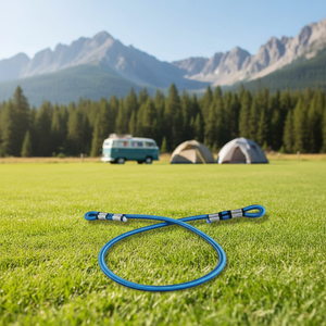 Cordon élastique réglable en latex pour trampoline, 10 mm/12 mm, 1,2 mètres, bleu, corde extensible - Product Image 1