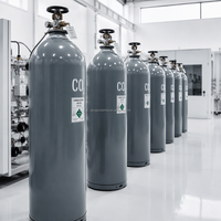 Gas de Dióxido de Carbono CO2 de Alta Pureza 99.99%, Cilindro de Gas de Acero sin Costuras de 40L 50L 150 Bar para Soldadura Industrial, Venta al por Mayor