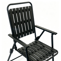 Chaise pliante en tube d'acier durable et imperméable, design simple, siège en plastique, pour jardin, salon et extérieur – Vente en gros