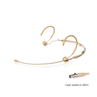 Microphone filaire pour enregistrement, avec double crochet d'oreille, anti-transpiration, couleur chair, casque à porter sur la tête, accessoires de microphone avec XLR 3 broches