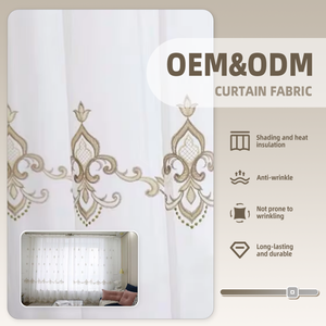 ColorsTex ODM OEM Promotion Spéciale <span class=keywords><strong>Tissu</strong></span> de Rideau Luxueux Transparent Brodé Léger et Respirant en Rouleau - Product Image 1