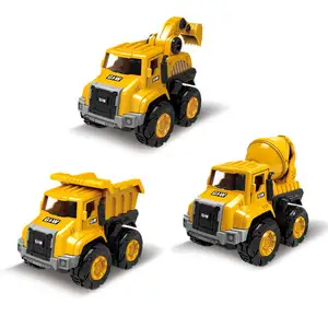 בקנה מידה Diecast בנייה משאיות משלוח גלגל למות יצוק בניית מתכת אשפה חופר משאית צעצוע