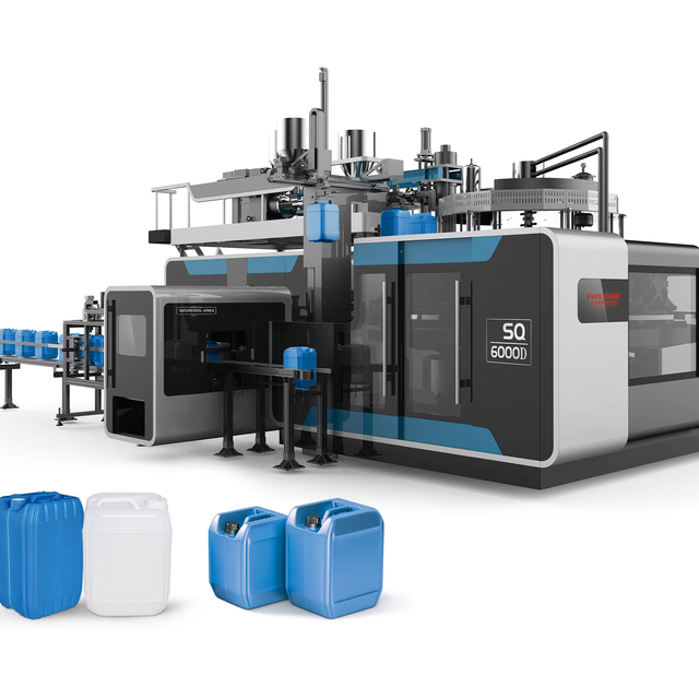 Six  Mold High Speed Rotary Blow Molding Machine Single Head for HDPE 20L Stackable Barrel