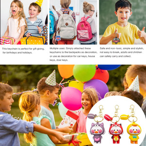 Bán Buôn Phim Hoạt Hình Anime Cao Su Keychain Biểu Tượng Tùy Chỉnh Mềm Dễ Thương Tùy Chỉnh Cờ Cá Nhân Cao Su PVC Vòng Chìa Khóa Chủ Sở Hữu Keychain - Product Image 6