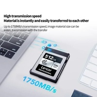 Carte mémoire numérique Lexar CF Express Type B Silver 128 Go 256 Go 1750 Mo/s pour vidéo RAW 4K et appareil photo reflex numérique