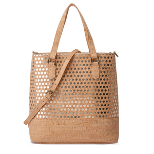 <span class=keywords><strong>Borsa</strong></span> Tote da donna in sughero testurizzato oro con taglio Laser geometrico da donna - Product Image 2
