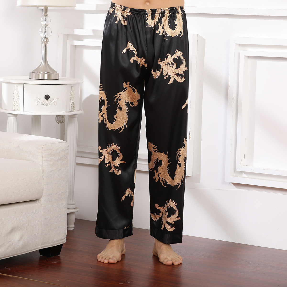 Trousers-black dragon
