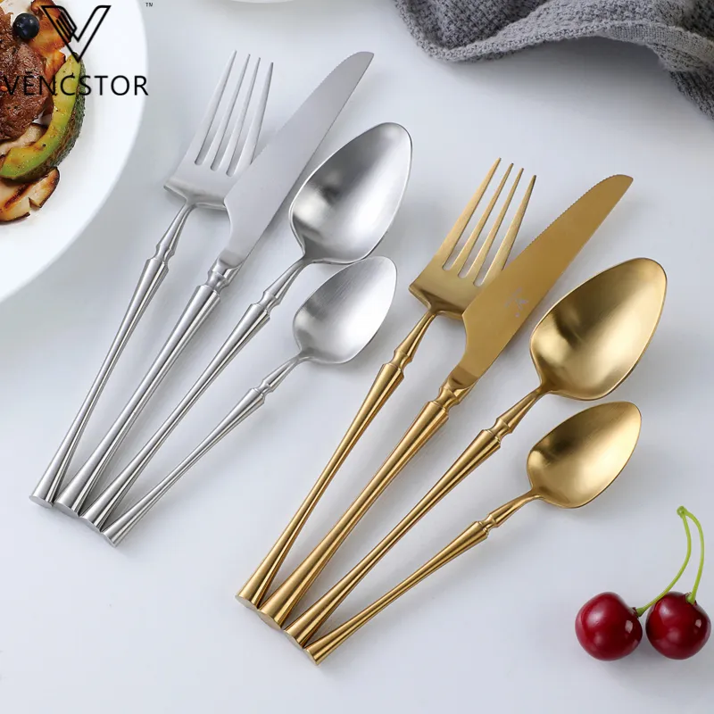 Messer Löffel Gabel Set Gold Besteck Set Edelstahl Besteck 24PCS Set für Hochzeits feier Geschenk