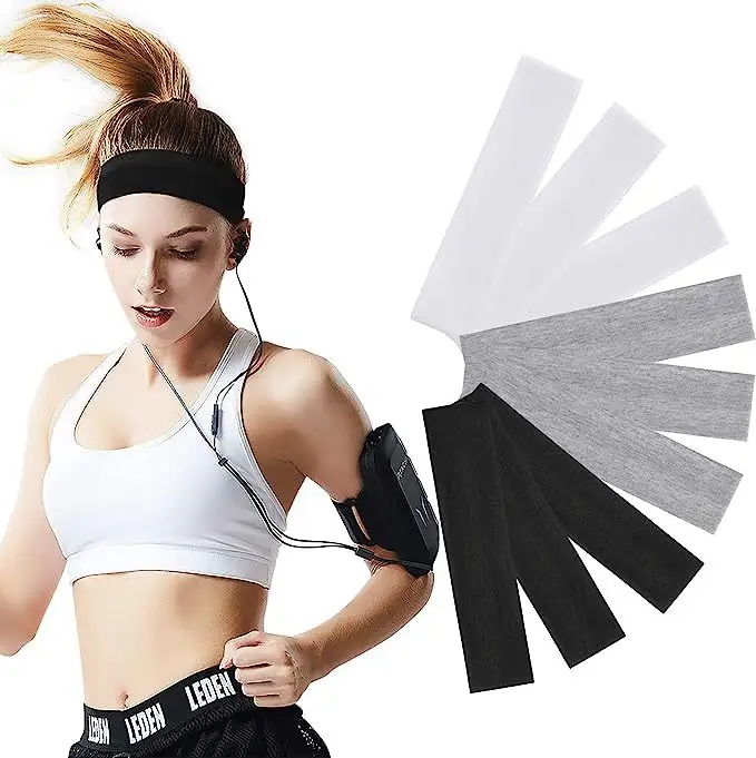 Wholesale venda Orginal Cotton Headband Fashion High Quality Yoga Fitness Sweat Absorption Hairband Sport Headband
