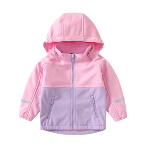 Veste softshell à capuche <span class=keywords><strong>avec</strong></span> fermeture éclair, imperméable, doublure en polaire polyester, bleu lac clair/bleu <span class=keywords><strong>montagne</strong></span>, taille 86-140 - Product Image 5