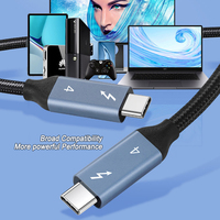 Wodexun Cable USB 4 Tipo-C de alta velocidad con Thunderbolt 3 40 Gb/s PD3.1 Carga 240W Nylon Aleación de zinc Pantalla 8K para IP15 Mac