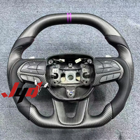 Volant de course en fibre de carbone avec surpiqûres rouges pour Dodge Ram 1500 TRX 2500 3500 - Pièces de camion