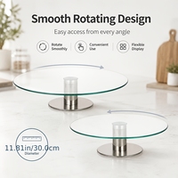 Bestseller Glas-Kuchenplatte Drehbare Rotierende Kuchen-Dekorationsplatte Kuchenständer