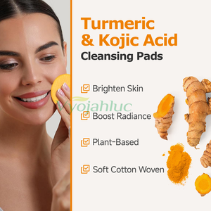 Tampons exfoliants jetables pour le visage à l'acide kojique et au curcuma, nettoyants, blanchissants et éclaircissants, en <span class=keywords><strong>coton</strong></span> rond, très vendus - Product Image 4