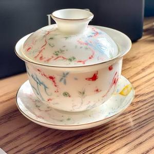 Service de table de luxe en porcelaine fine, série D, 5 pièces, motifs peints à la main, idéal pour un cadeau entre amis - Product Image 4