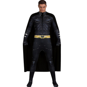 Costume de super-héros pour garçons, combinaison musclée, cape, emblème bouclier rouge, bottes, ensemble de déguisement de héros pour adultes, fête de carnaval - Product Image 3