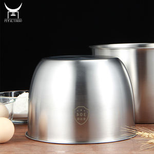 Bols à salade de fruits bols à mélanger pour le visage pour les produits de boulangerie <span class=keywords><strong>Protection</strong></span> plus profonde contre les éclaboussures bol à mélanger en acier inoxydable et en argent avec couvercles - Product Image 5