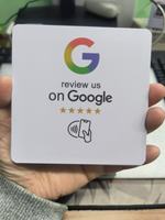 Adesivo NFC Personalizzato per Recensioni Google, Cartellino da Tavolo con Codice QR RFID, Booster per Recensioni Aziendali