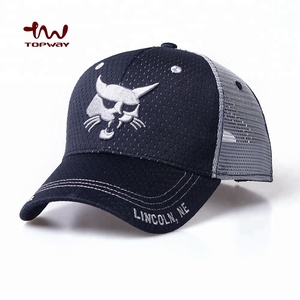 Least wholesale <strong>PE</strong> sports Vintage hats baseball-mesh Cap Trucker of 6 pane trucker hat With embroidery - Product Image 1