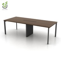 Meubles de bureau écologiques modernes IULTRA, table de réunion pour 8 personnes en MDF et ensemble de chaises pour l'école et l'hôtel