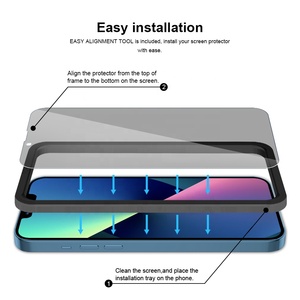 Miếng Dán Màn Hình Kính Cường Lực 3D, Dán Bảo Vệ Toàn Màn Hình, Chống Nhìn Trộm, Bảo Vệ Ống Kính <span class=keywords><strong>Camera</strong></span> Cho <span class=keywords><strong>iPhone</strong></span> 13 Pro Max - Product Image 3