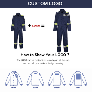 Logo kustom UV kemeja celana kargo pakaian kerja seragam kain pakaian kerja 2 potong seragam kerja dengan pita reflektif - Product Image 2