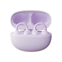 Nuevos Auriculares TWS con Clip de Oreja y Textura de Cuero, Auriculares Deportivos con Baja Latencia 5.3, Batería Grande Ergonómica, IPX5