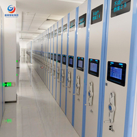 Système de rayonnage mobile en acier robuste pour archivage, capacité de charge 150 kg, avec serrure électronique/combinaison, homologué FM