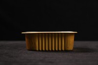 Barquette de traiteur pleine grandeur 680 ml en aluminium, rectangulaire, avec couvercle en plastique de qualité alimentaire résistant au four, pour la préparation de repas à emporter