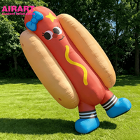 Ballon gonflable en PVC en forme de hot-dog pour la décoration d'entrée de restaurant, modèle de stand alimentaire gonflable personnalisé pour accessoires de scène
