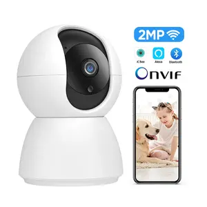 Harga grosir pelacak gerakan manusia babyphone wifi monitor 360 derajat pan tilt zoom nirkabel keamanan icsee kamera keamanan bayi