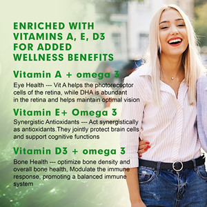All'ingrosso su ordinazione adulti alghe olio <span class=keywords><strong>Omega</strong></span>-3 Gummies EPA DHA integratori per la salute ossa degli occhi vitamina coenzima Q10 caramelle gommose - Product Image 4