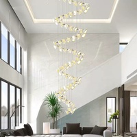 Lustre personnalisé de haute qualité, moderne et luxueux, pour salon, hôtel, loft, villa, hall, escalier, lampe suspendue