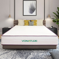 Matelas hybride moderne en fibre de coco pour appartement, maison, chambre à coucher, rafraîchissant, réversible, épaisseur 15 cm, respirant, confortable, nuits paisibles