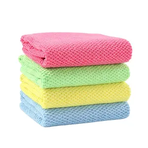 Multi-functional household kitchen dishcloth thickened absorptive microfiber cleaning towels glass table cleaning cloth