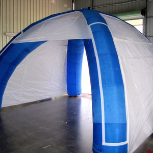 Hot Sale Waterproof Blue <b>Inflatable</b> Camping Tent Built-In Fan Plug Powered Durable Customized Logo Outdoor Advertising 10-12ft - Product Image 1