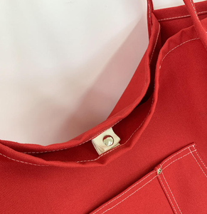 Bolsa de tela de algodón orgánico grande, reutilizable, para compras, con logo impreso, para viajes diarios. - Product Image 6