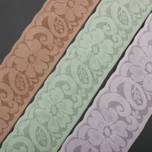 Высококачественная защищенная эластичная тесьма кружевная модная эластичная кружевная отделка пояс кружевная эластичная тесьма - Product Image 3