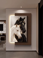 Cuadro de Lona con Textura 3D de Caballo de Lujo Grande, Pósteres y Láminas de Arte Mural, Decoración de Pared para Entrada de Pasillo con Motivo Animal