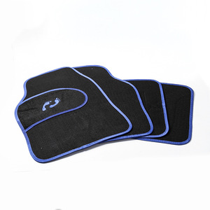 Baimo <b>Car</b> Floor Mats Universal 4-Piece Pack Non-Slip With Logo Print For <b>Interior</b> Use - Product Image 4