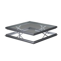 Auvent de lucarne électrique automatique en aluminium durable et étanche stores de toit en verre fenêtre de toit moderne puits de lumière auvent