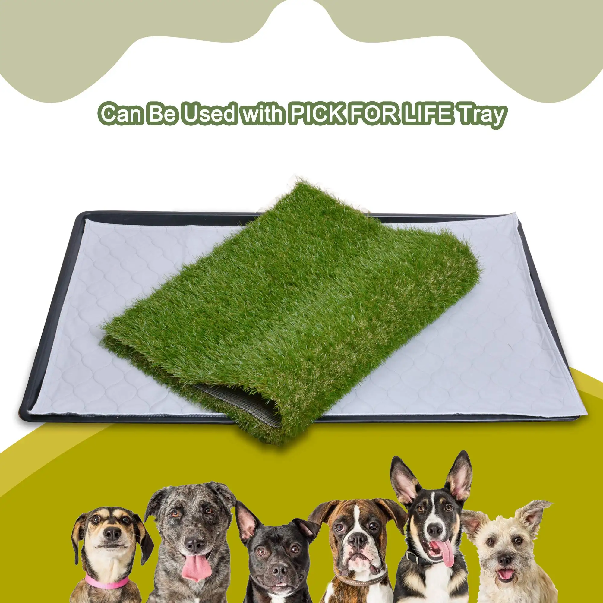 wholesale Washable artificial grass dog toilet Professional synthetic grass reusable puppy pee pad Turf Dog Potty