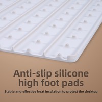Nouvelle plaque chauffante multifonction pliable en silicone flexible pour plats chauds, rectangulaire, diamètre 608 mm, pour table à manger domestique
