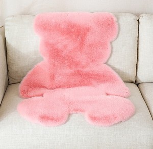 <span class=keywords><strong>Tapis</strong></span> de chambre d'enfant en fausse fourrure de lapin, peluche ours - Product Image 2