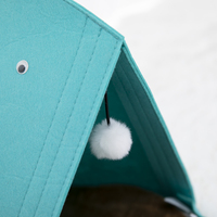 Nettes Haifischfilz-Haustier bett New Style Katzen & Hunde Schlaf bett Katzen bedarf Kreatives Dreieck Tiefschlaf bett