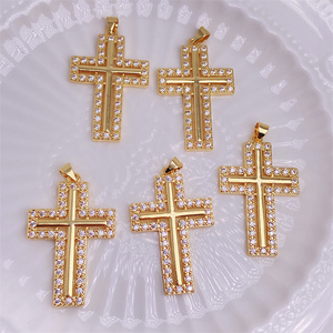จี้ไม้กางเขนชุบทอง18K สำหรับทำเครื่องประดับทางศาสนา - Product Image 3