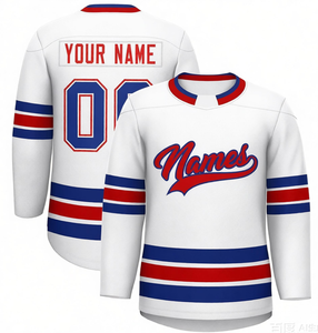 Maillot de hockey sur glace européen personnalisé 2026 en gros, 100 % polyester, avec impression par transfert thermique, uniforme de hockey - Product Image 4