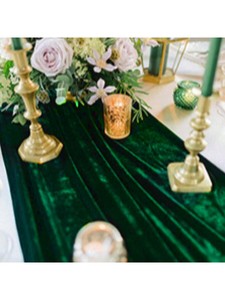 La cheminée de <span class=keywords><strong>table</strong></span> en velours vert et haut de gamme convient aux mariages, à la Saint-Valentin et à la décoration intérieure - Product Image 5