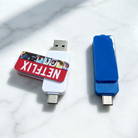 Clé USB double interface OTG UTC190 avec logo personnalisé, USB 2.0 Type C, clé USB pour téléphone portable, stockage externe, clé USB personnalisée